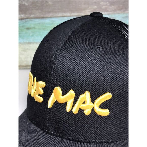 Apple Computers The Mac Logo Embroidered Rare snapback trucker hat mens Black - Picture 3 of 10